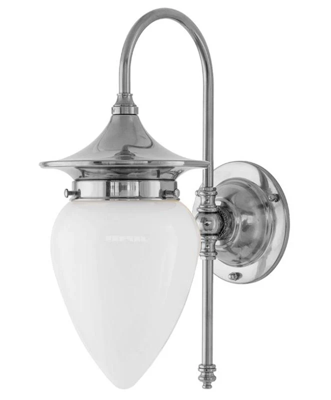 Badrumslampa - Fryxell nickel, opalvit