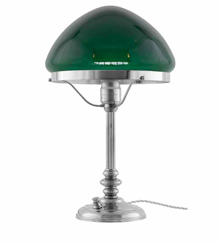 Bordslampa - Karlfeldt nickel, toppig grön