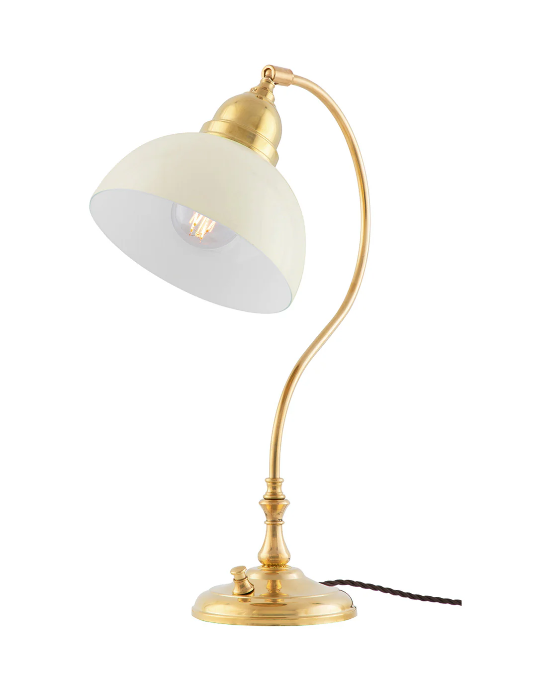 Bordslampa - Lagerlöf mässing, benvit skärm