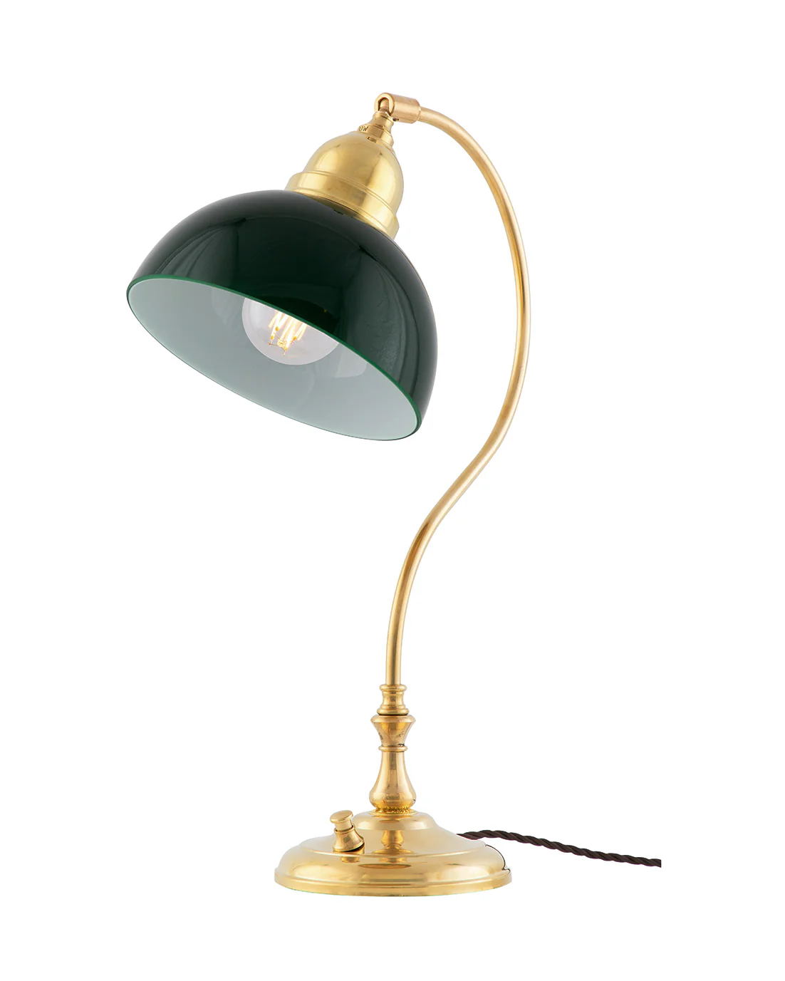 Bordslampa - Lagerlöf mässing, grön skärm