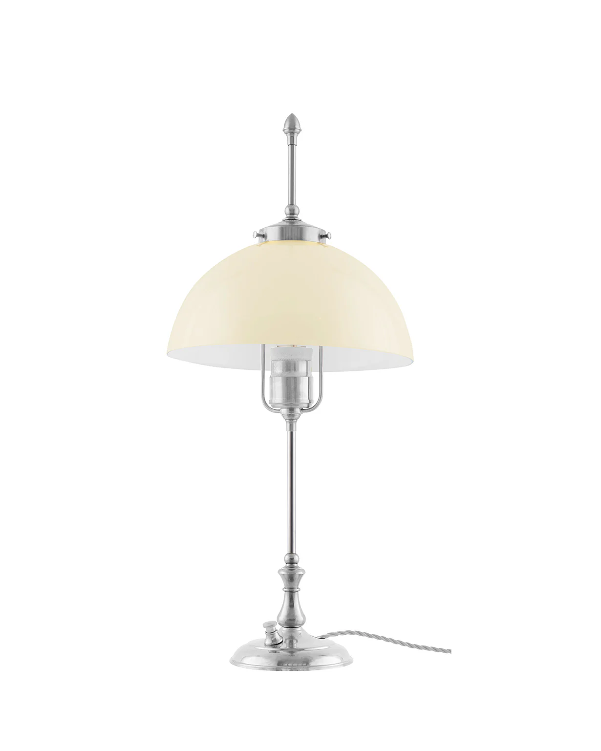 Bordslampa - Swedenborg nickel, benvit skärm