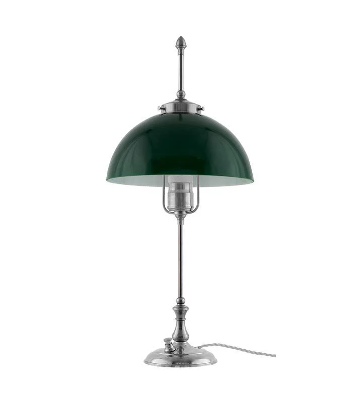 Bordslampa - Swedenborg nickel, grön skärm
