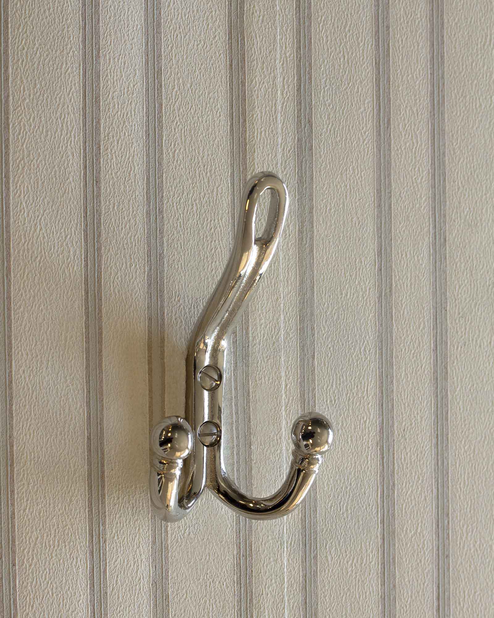 Klädkrok - Dubbel hattkrok nickel - Image 2