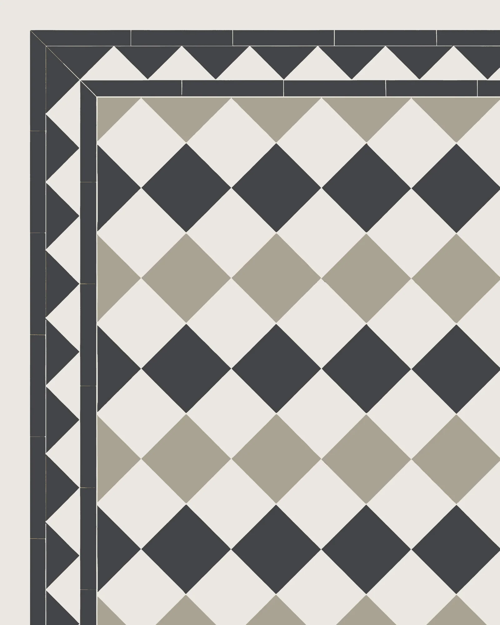 Klinker - Birmingham 15 x 15 cm vit/svart/ljusgrÄ