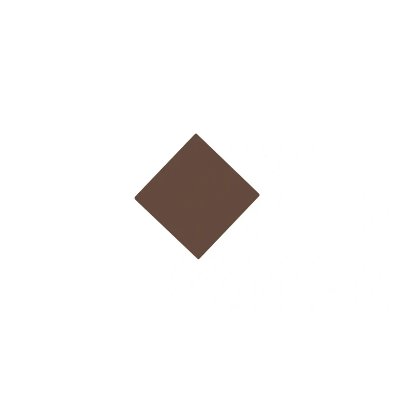 Klinker - Kvadrat 3,5 x 3,5 cm chokladbrun