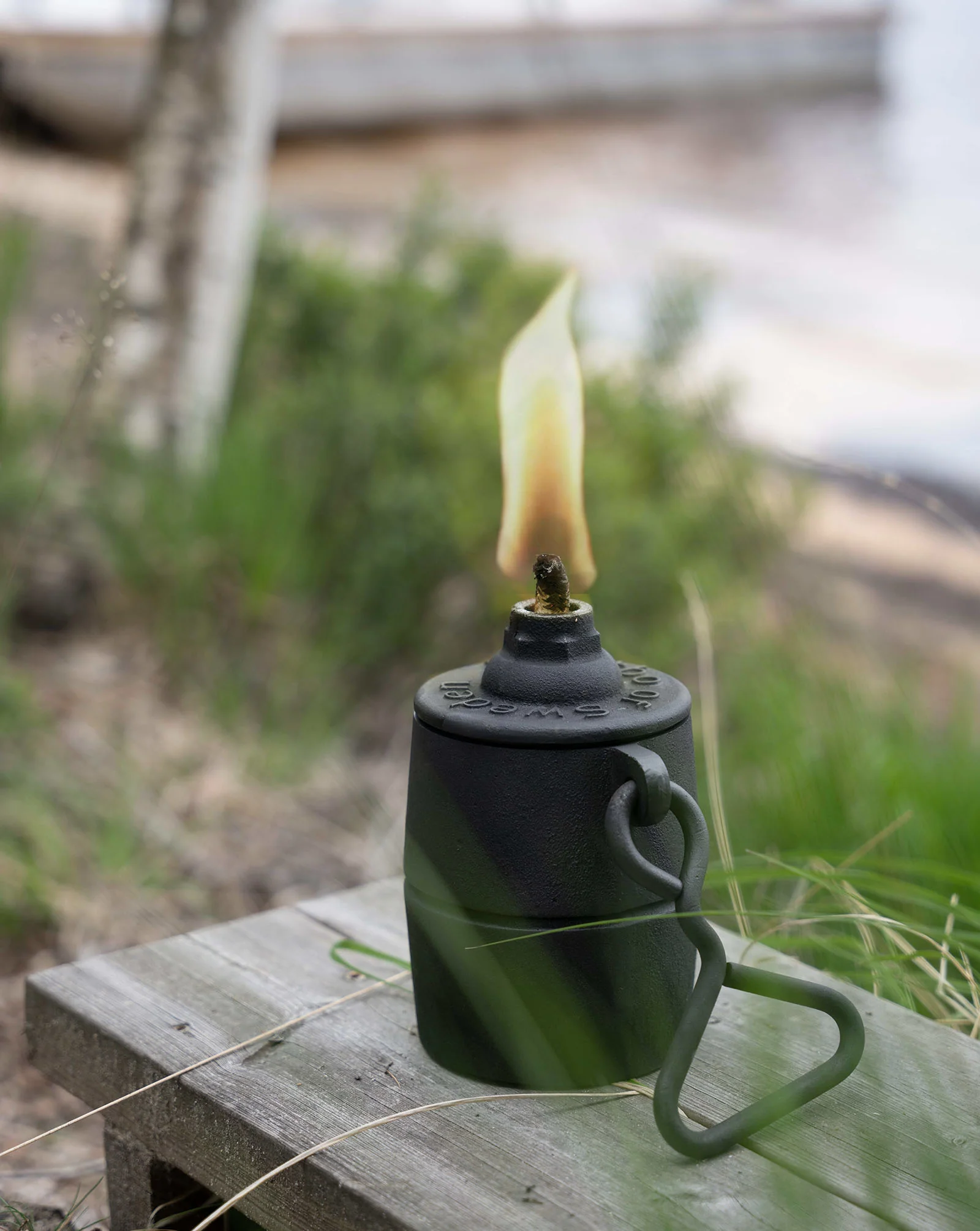 Oljelampa - Fotogenlampa gjutjÀrn SmÄland - Image 2