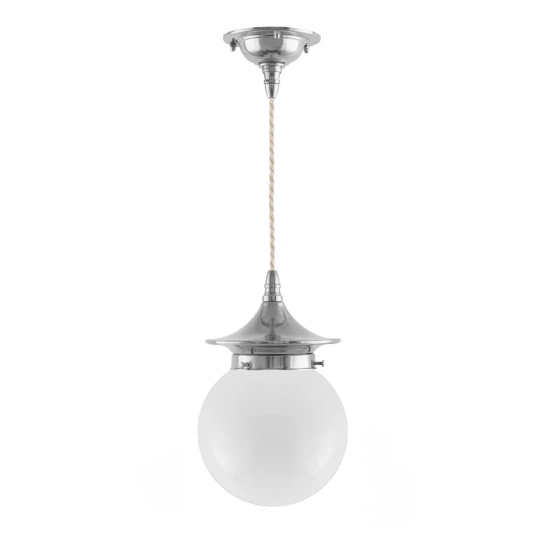 Taklampa - Dahlberg sladdpendel 80 nickel, klotskÀrm