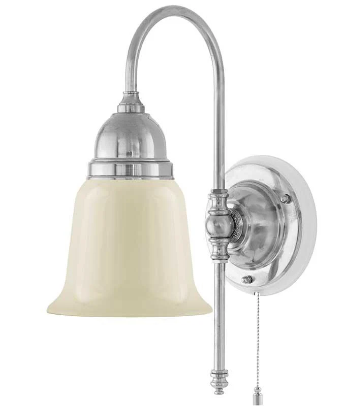 VÀgglampa - Ahlström nickel, benvit klocka - Image 3