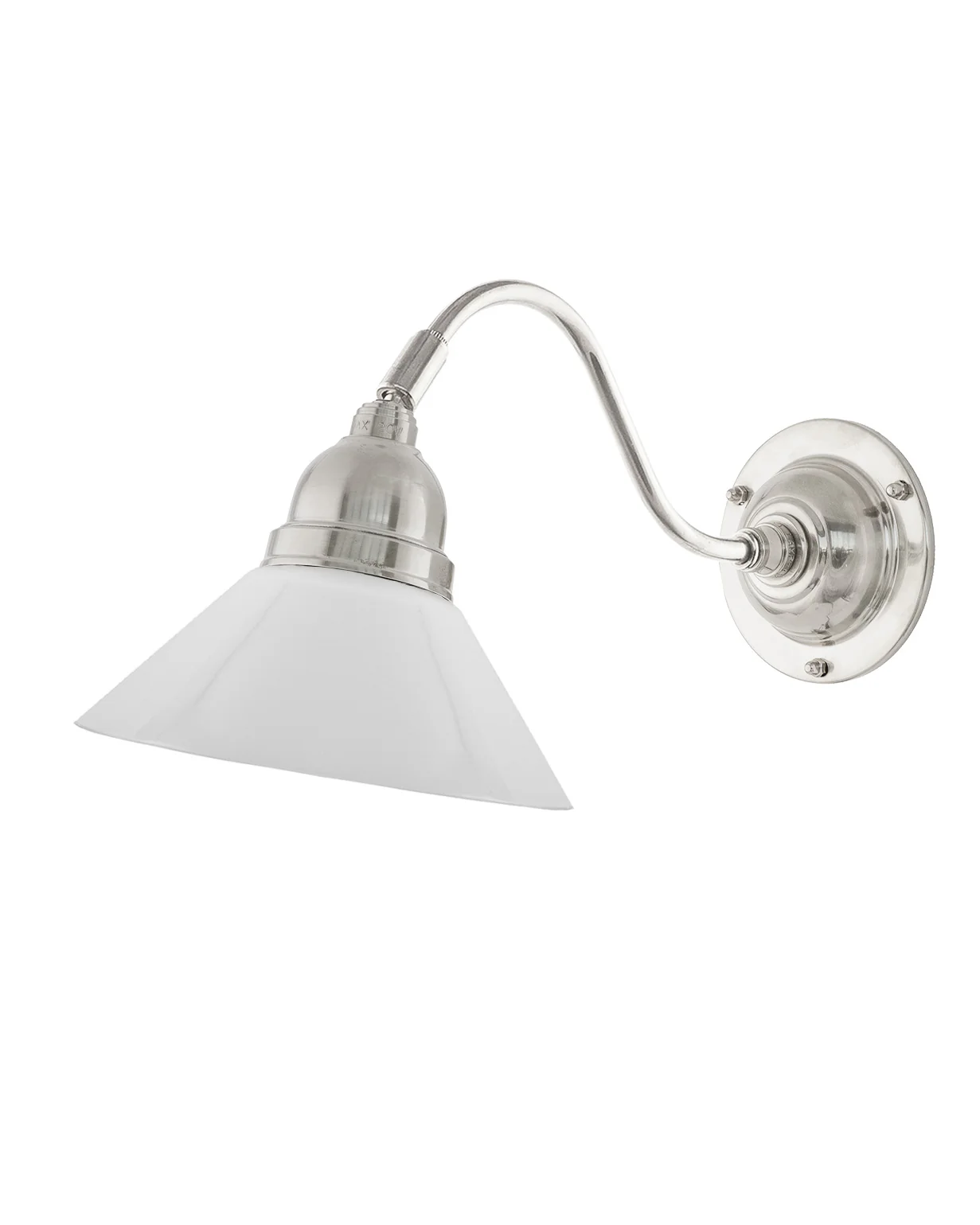 VÀgglampa - Runeberg nickel vit skomakarskÀrm