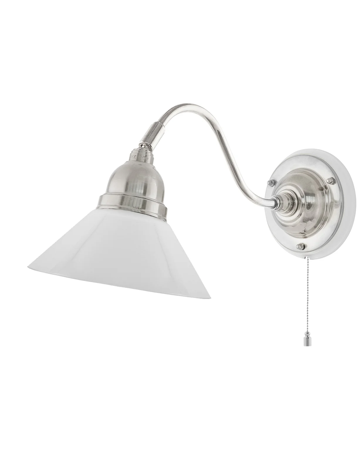 VÀgglampa - Runeberg nickel vit skomakarskÀrm - Image 2