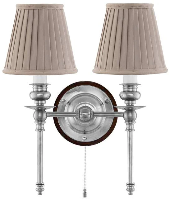 VÀgglampa - Wivallius nickel, beige tygskÀrm - Image 2