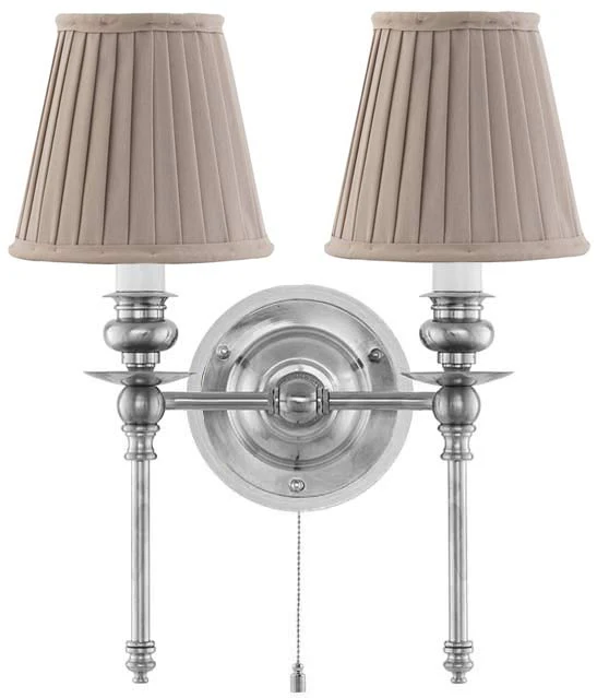 VÀgglampa - Wivallius nickel, beige tygskÀrm - Image 3