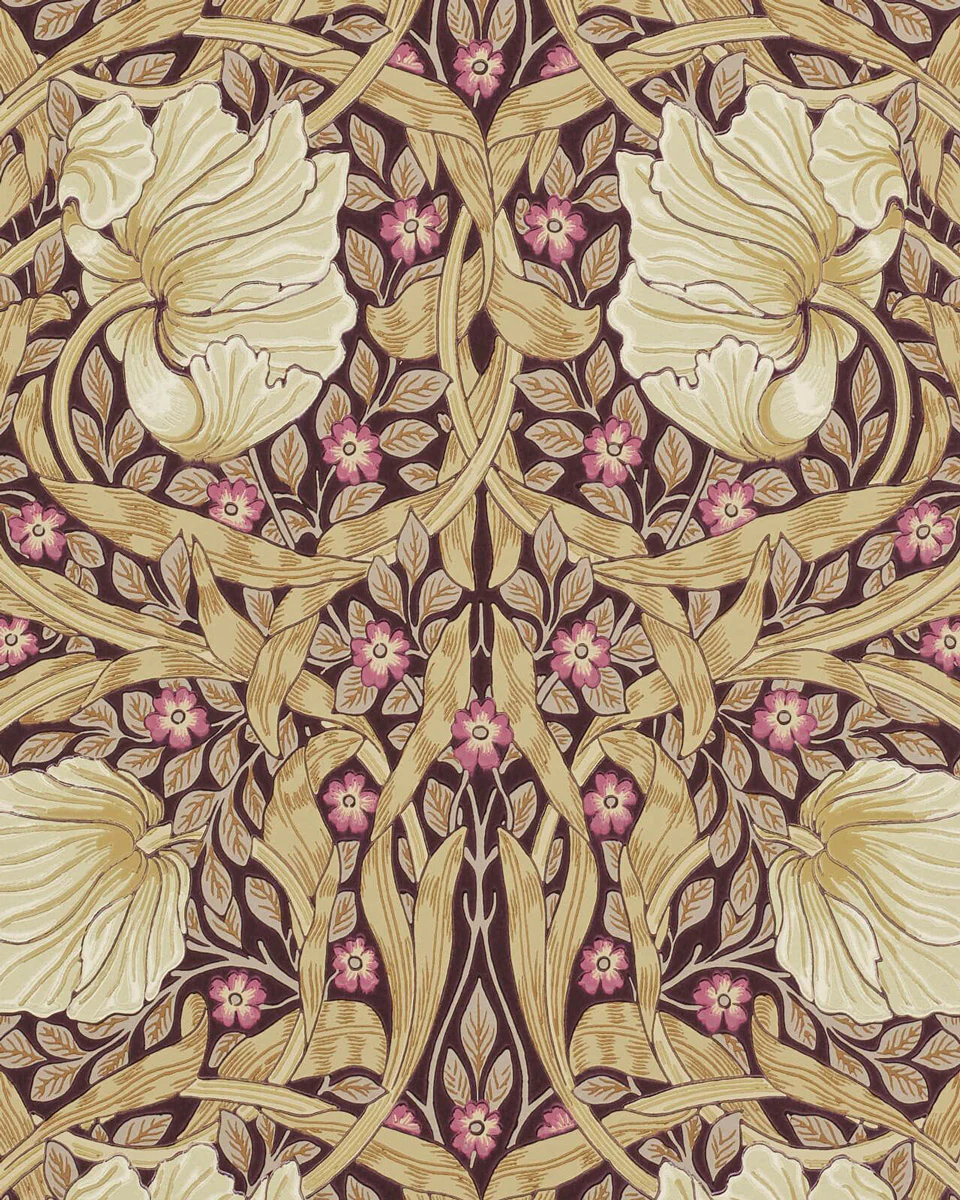 William Morris & Co. Tapet - Pimpernel Fig/Sisal